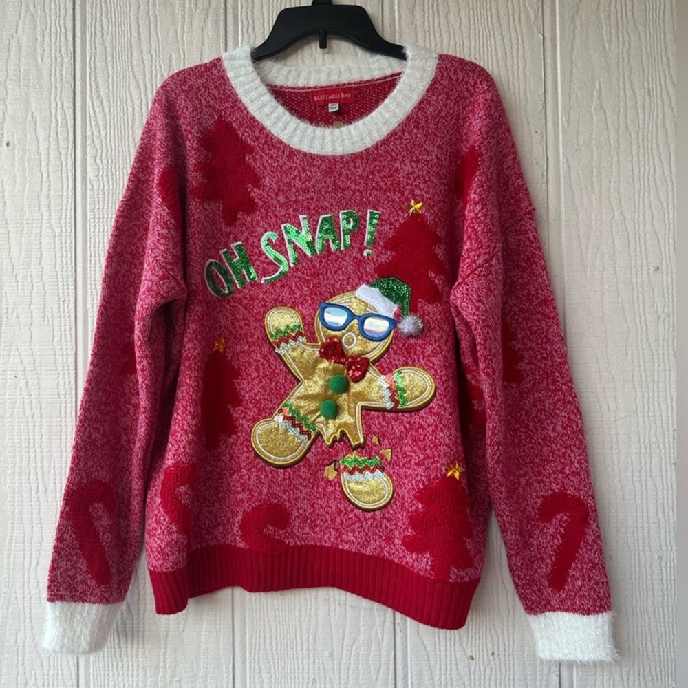 NEW Blizzard Bay Gingerbread Men Ugly Sweater